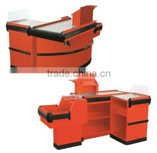 Supermarket Checkout Counter With Convery Belt for Money Desk in Mall photo-5