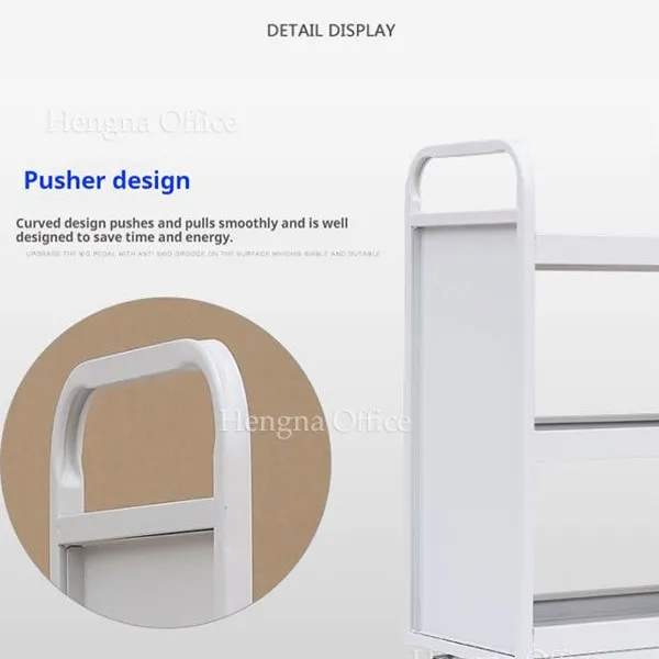 Multi-Shelf Book Trolley for Corporate Offices – Sturdy and Stylish Design for Documents and File Storage on the Go photo-5