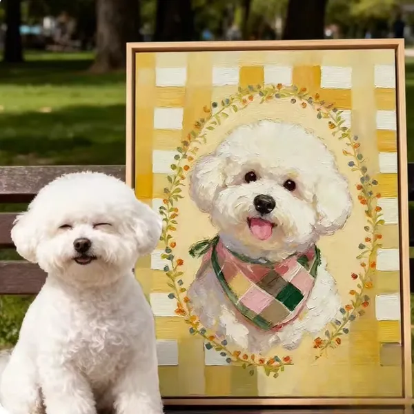 Framed Pet Memorial Painting - Museum-Grade Archival Materials photo-5