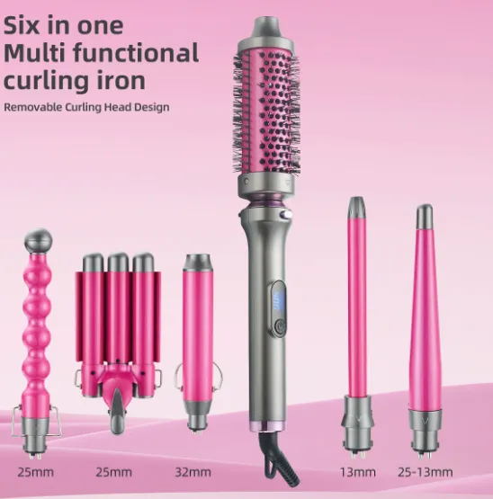 Six in One Styling Curling Iron/detachable Replacement Head Large Wave Wool Roll（Wechat:13510231336） photo-2