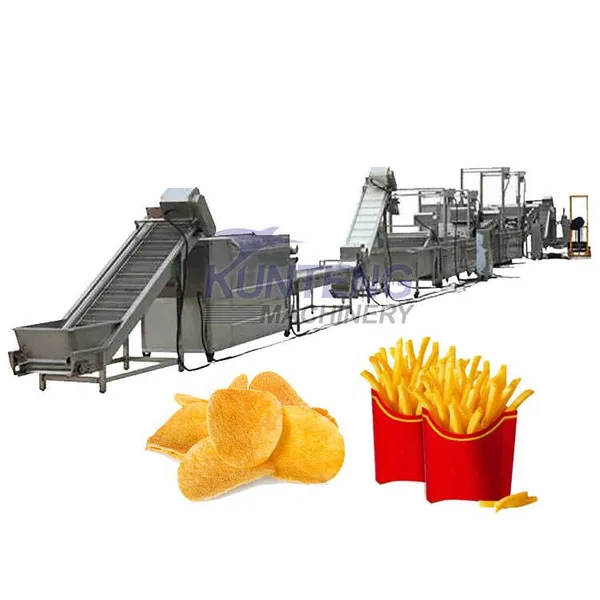 Continuous Automatic French Fries Production Line Electric Power Source Fryer Equipment EPC