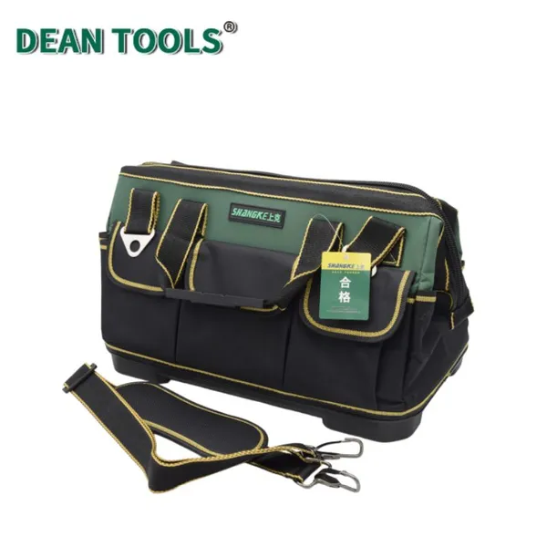 Large Capacity Canvas Tool Storage Bag, 17 Inch Heavy Duty Canvas Tool Bag with Interior Pockets, Reinforced Bottom