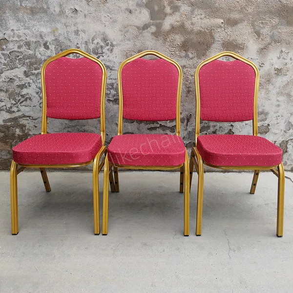 Top Quality Stacking Metal Frame Reinforced Tube Fabric Cover BS 5852 Fire Retardant 250kg Load SGS Certified Banquet Chair
