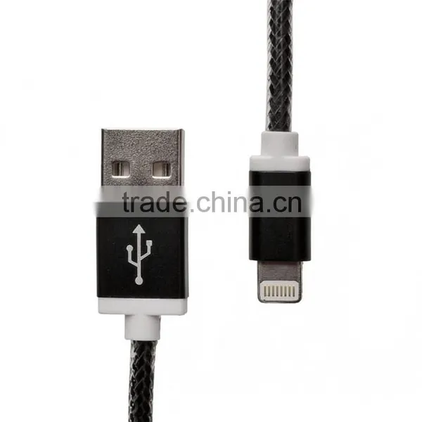 MFi Manufacturer Mobile Phone Mfi Certified Cable New Hot Colorful Braided Leather Cable photo-3