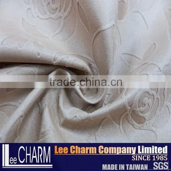 100% Polyester Rose Patterns Leather-look Fabric for Upholstery photo-2