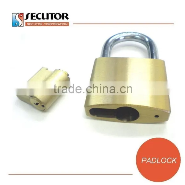 Interchangeable Removable Cylinder Brass Padlock photo-6
