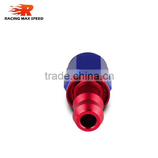 Aluminum Oil Cooler Hose Fitting Straight Push on Fitting Hose End Blue and Red 10-001-10 photo-5