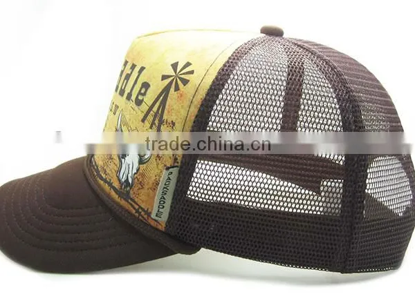 Printed Design Customize 5 Panel Mesh Trucker Baseball Cap and Hats photo-5