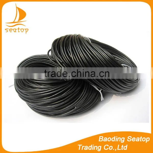 Round Braided Stingray Leather Cord Necklace photo-3