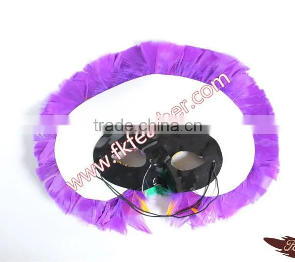 Party Supplies Kids Rainbow Turkey Feather Venetian Mask For Sale photo-4