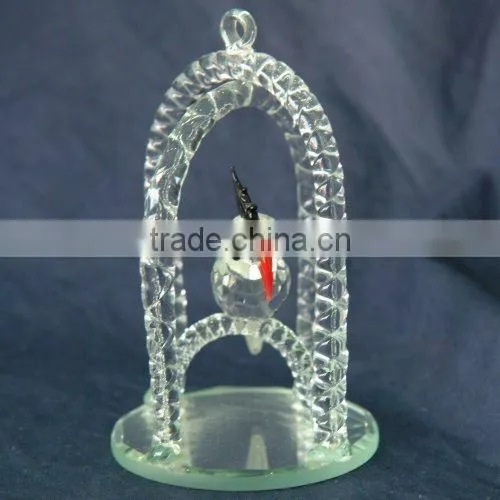 Crystal Animal Crystal Parrot in a Cage