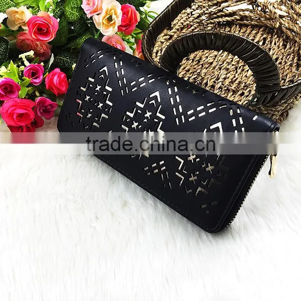High Quality Wholesale New Fashion Black PU Embossed Women Wallet Famous Designer Brand Wallet photo-3