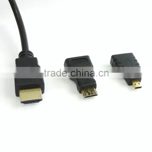 Digital Mini Micro Hdmi Component 3 in 1 Hdmi Converter Cable for Mobilephone Camera Computer Monitor photo-2