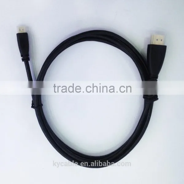 Full 1080P 3D Supported Micro Hdmi Cable, 1.5m/5ft HDMI to Micro HDMI M/m Cable for HDTV/mobile Phone photo-3