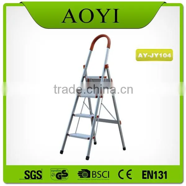 Household 4 Step Stool Ladder Ladders With Rail Handrail AY-JY104 With En131