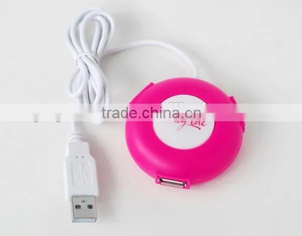 Promotional Gift Computer Round Shape 3 Port Usb Hub With Website Button photo-6