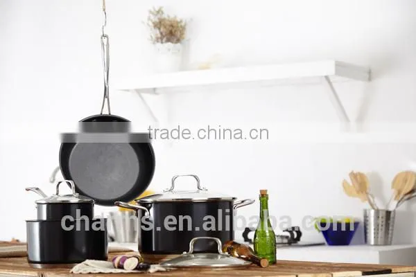 Black LFGB Food Grade Non-stick Cookware Set photo-2