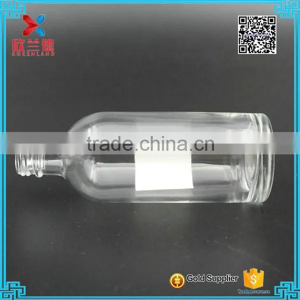 100ml Clear Cylinder Glass Empty Wine Bottle for Sale photo-3
