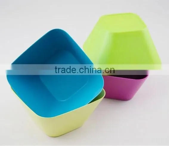 Bamboo Fiber Salad Square Bowl photo-4