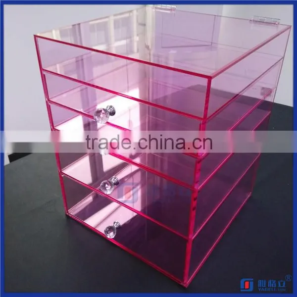 Factory Wholesale Popular Acrylic Clear Makeup Organizer w/ DIVIDERS photo-5