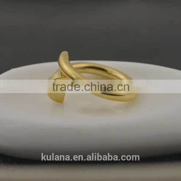 Fashionable Free Size Nail Stainless Steel Rings for Women photo-5