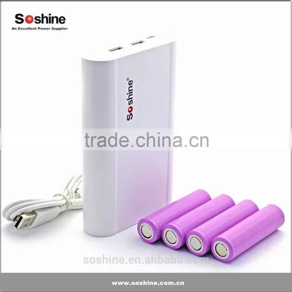 Soshine E3 Mobile Power Bank Box for 4pcs 18650 Batteries, Smart Battery Charger photo-2