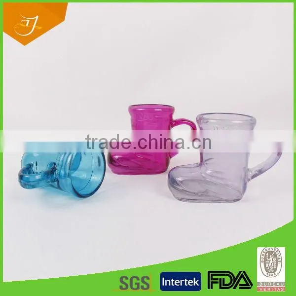 Boot Shape Glass Mug, Hot Selling Colourful Glass Mug photo-2