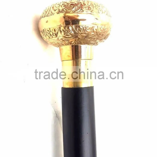 ANTIQUE NAUTICAL BRASS WALKING STICK / 2PCS OFFER DECORATIVE WALKING STICK Wk1173 photo-4
