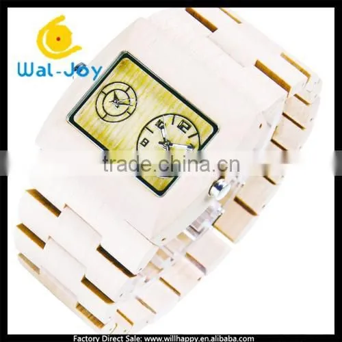Waterproof Hot Sale Stainless Steel and Wood Band Fashion Watches(WJ-3921)