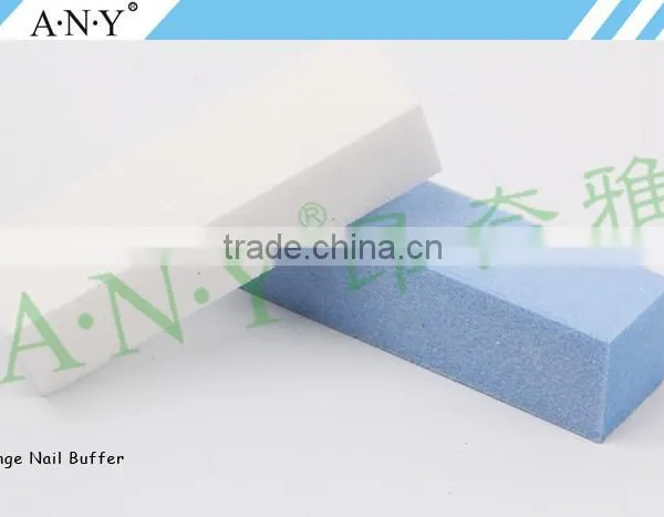 Professional Emery Sand 4 Sides White Sponge Nail File Block photo-4