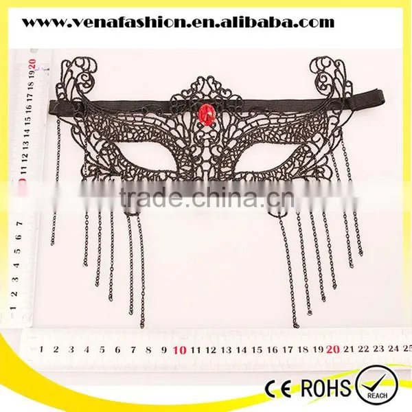 Beads Gothic Sex Eye Mask, Sexy Lace Eye Mask photo-4