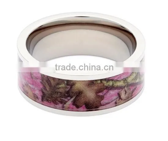New Design Latest Fashion Red Tungsten Camouflage Ring photo-4