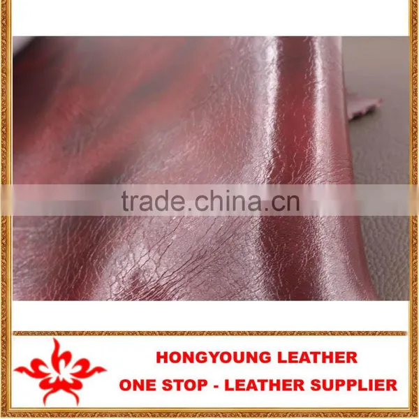 Wear-resistance Dark Color Style pu Leather Synthetic for Shoes,all Grain Available