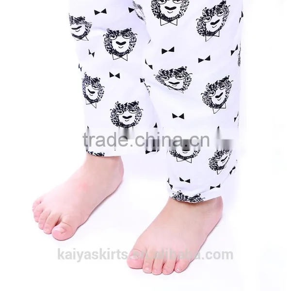 2016 Boutique Oem Animal Design White Plain Tee Shirt Pant Together Fancy Kids Clothing Outfits Boy photo-6