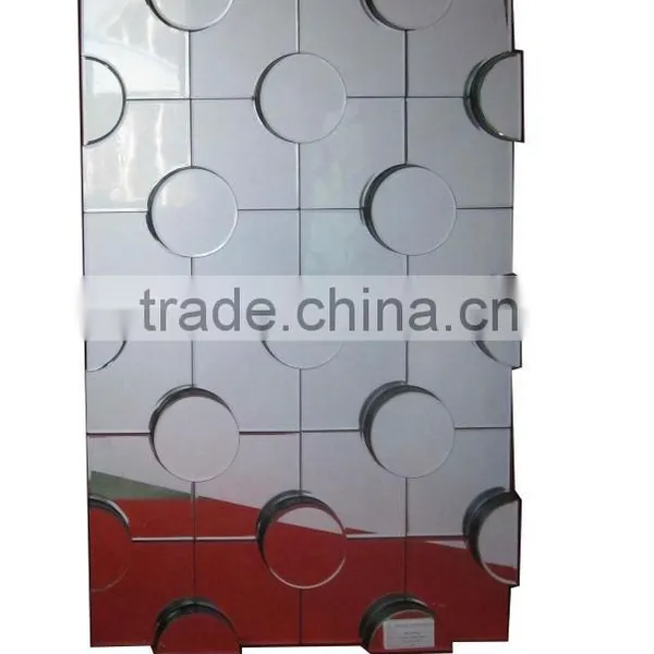 Fashion Rectangular Glass Mirror on Mirror Wall Mirror With Big Dots Design, Decorative, Modern