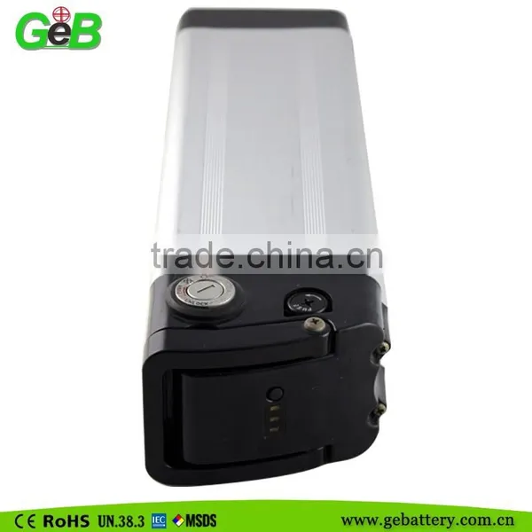 GEB Rechargeable Long Circle Life Li-ion 36v 10Ah Silver Fish Battery Pack for Electric Bike photo-2