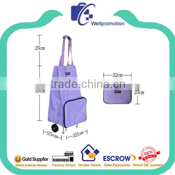 Wellpromotion Supermarket Foldable Polyester Shopping Trolly photo-2