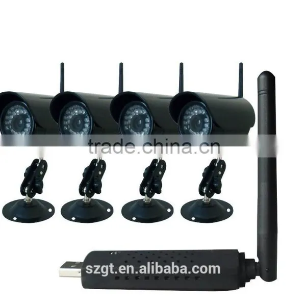 USB Quad Digital DVR With Video Record 2.4ghz Mini Usb Wireless Camera With Receiver 2.4g Wireless Usb Receiver Kit photo-3