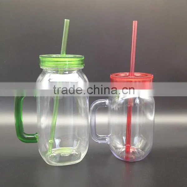 Glass Mason Jar With Handle