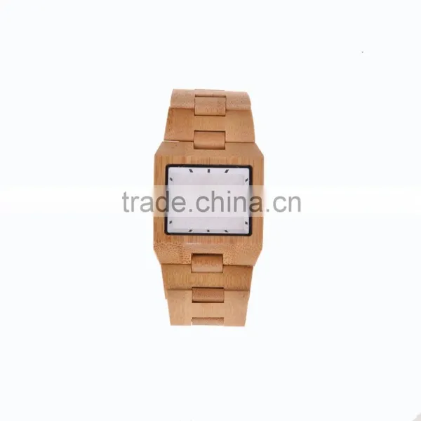 2016 Fashion Men Custom Logo Cheap Natural Wood Wrist Watch photo-5