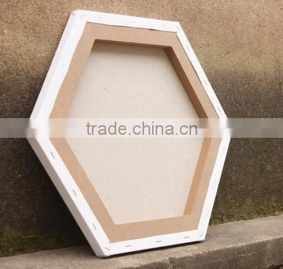 Cotton Hexagon Stretched Canvas