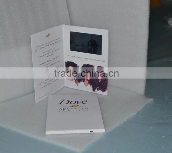 Special Design LCD Video Greeting Card LCD Video Brochure Digital Video in Folder With Customized Printing photo-6