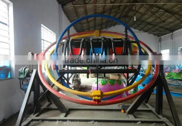 Thrilling Amusement Park Equipment Human Gyroscope Three Dimensional Space Ring Rides photo-2