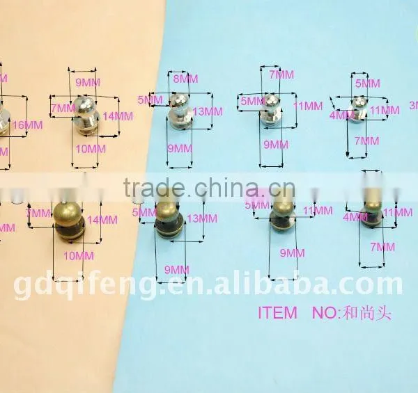 Zinc Alloy Anti Brass Double Head Rivets,brass Blind Rivet photo-2