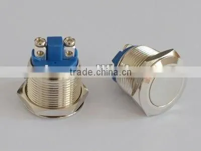 Momentary Push Button Switch (Dia.19mm) Flat Head Screw Terminal