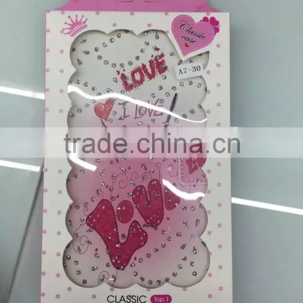 I Love You Diamond Pu Flip Case Pink photo-2