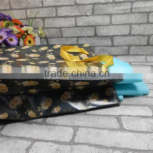 Custom Made Flower Pattern Bags for Shopping Cloth Paper Bag photo-6