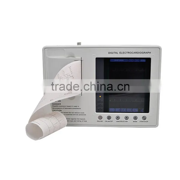 CE &ISO13485 Approved Portable Digital 3-channel Color Electrocardiograph ECG EKG Machine photo-3
