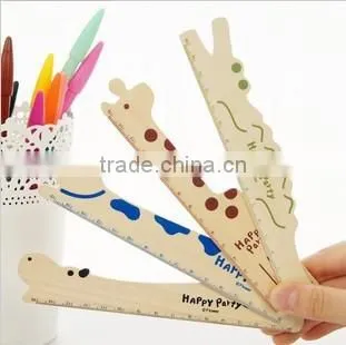 15cm Promotion Cartoon Animal Wooden Ruler photo-2