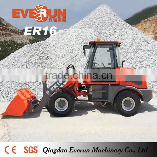 Everun 1.6 Ton Compact Wheel Loader With Shovel Bucket photo-2
